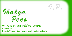 ibolya pecs business card